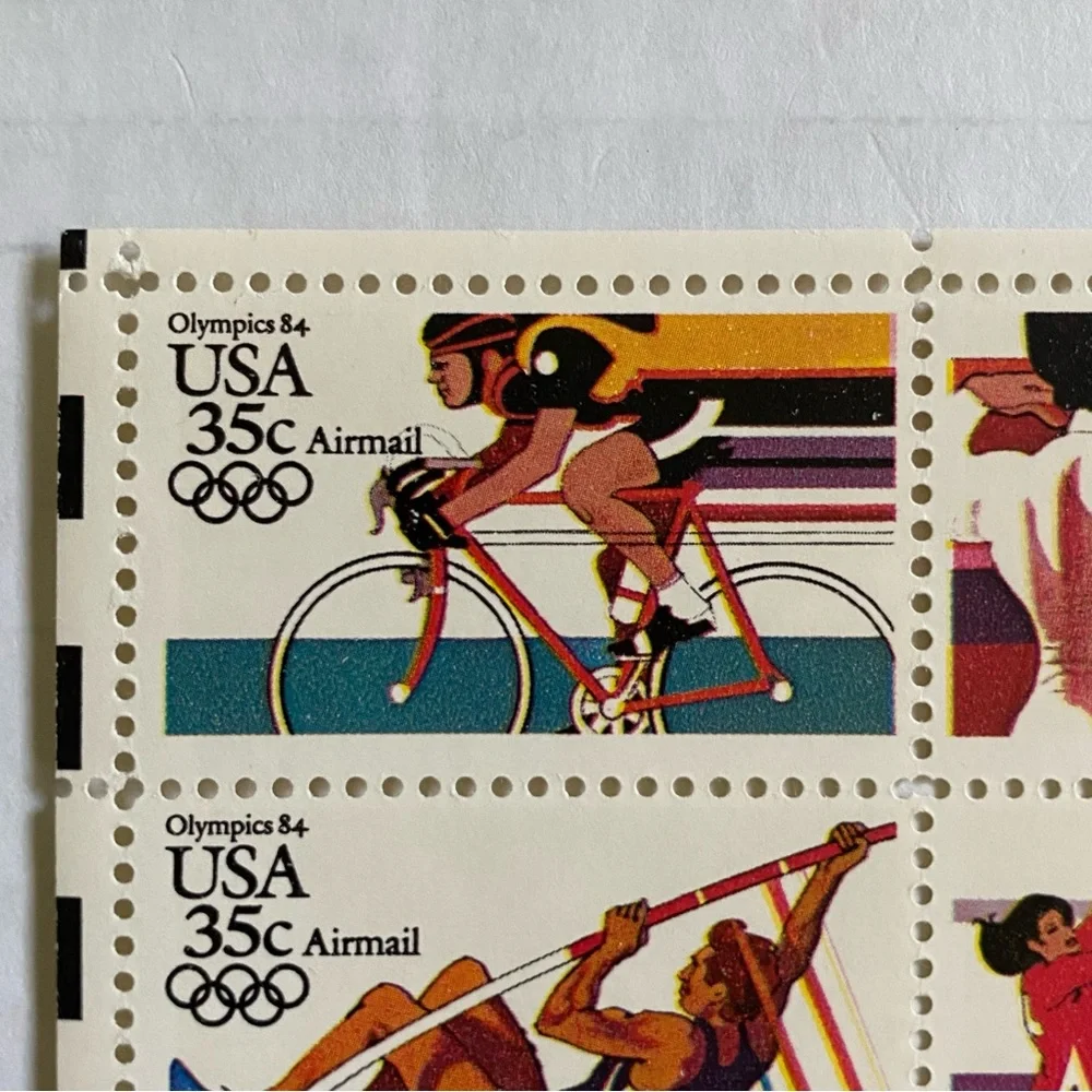 Olympic Stamps Scott C109-112 1984 SUMMER Full Sheet US 35¢ Airmail Stamps MNH
